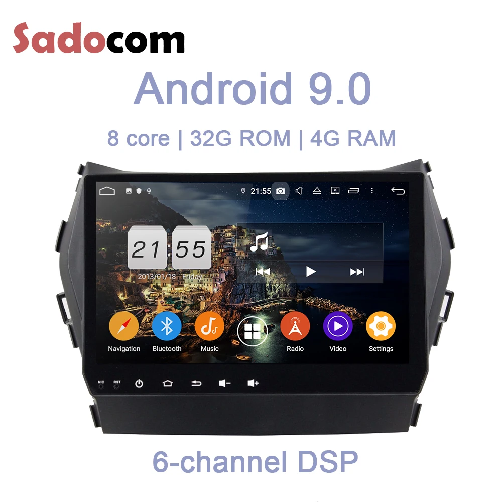 DSP HD 9 &quotTDA7851 Android 0 для Hyundai IX45 2014-2016 восемь ядер 4G RAM автомобильный dvd-плеер GPS карта
