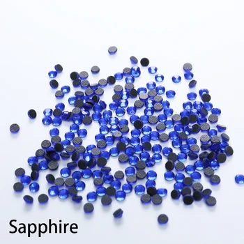

Large Package Sapphire SS6-SS30 DMC Hotfix Rhinestones Flatback Glass Beads For crystal stone And Nail Art Fabric Garment
