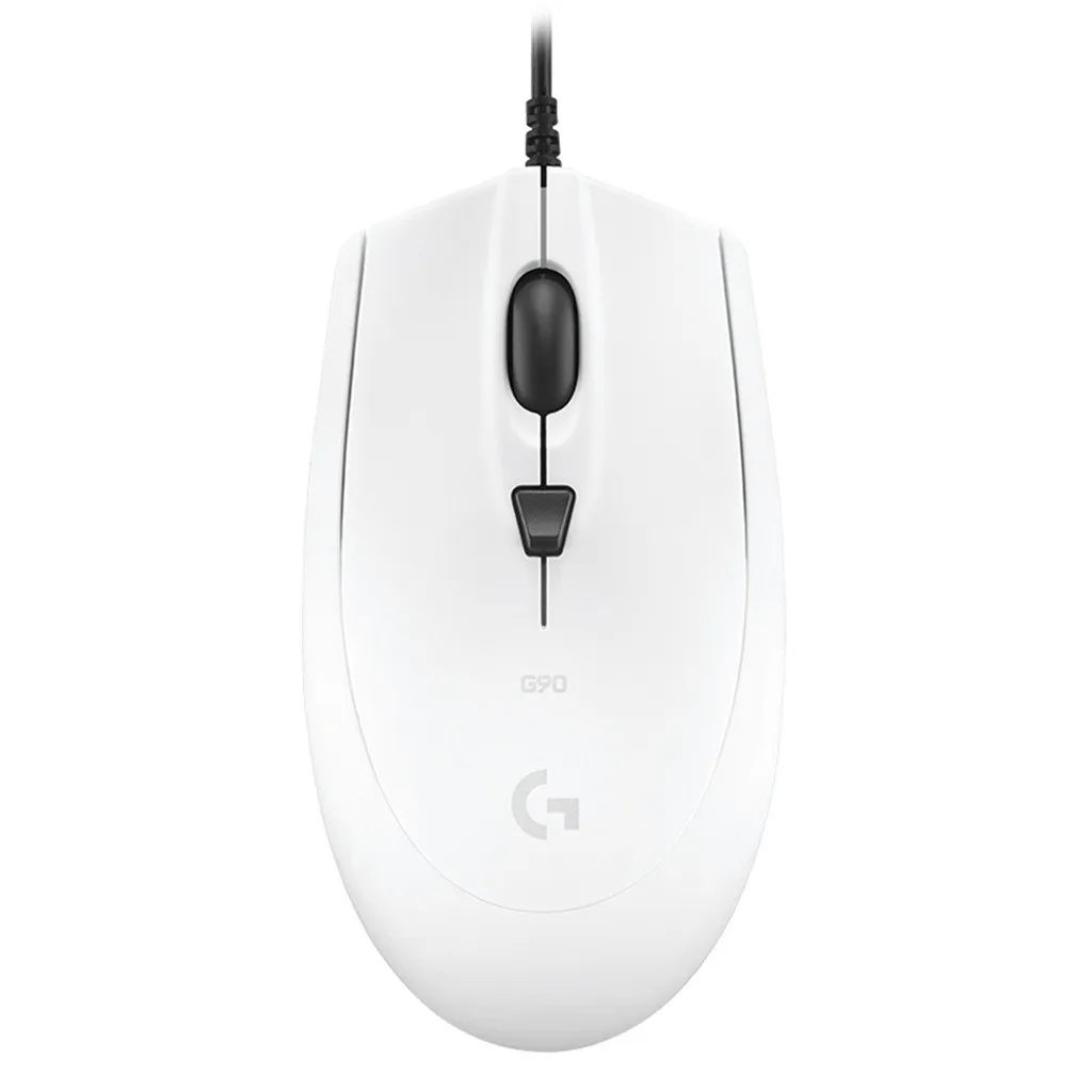 Logitech G90 Проводная игровая мышь USB 2500 Точек на дюйм 4 клавиши программируемый оптическая мышь для компьютерных игр
