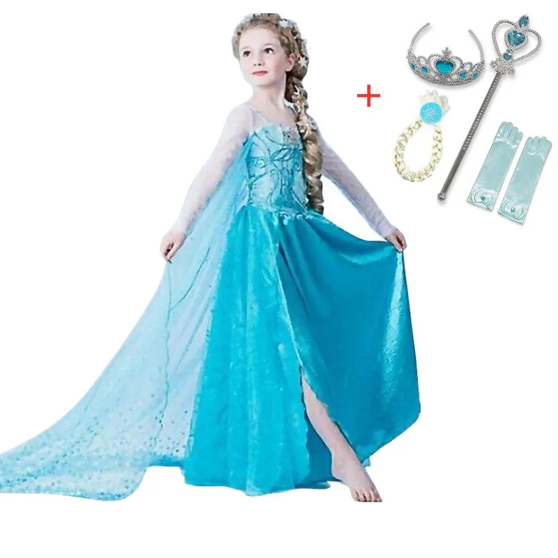 Frozen Elsa y Anna Vestidos de noche en 4 Colores