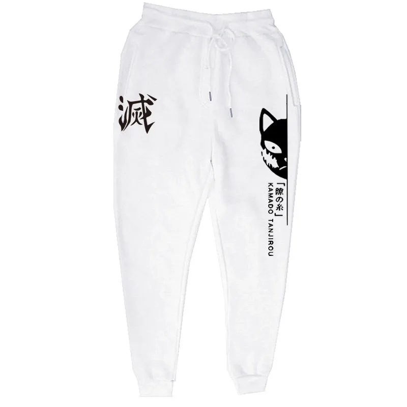 khaki uniform pants Anime Demon Slayer Print Sweatpants Kimetsu No Yaiba Harajuku Sportswear Men Women Fashion Jogging Pants Trousers Jogger Bottoms black casual pants