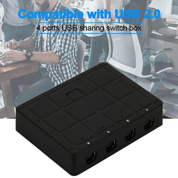 

4 Ports USB2.0 Scanner Keyboard Adapter KVM Box Home Office Selector For PC Printer Monitor Hub Sharing Switch Accessory