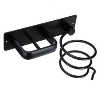 

Hot Black Metal Wall Hair Dryer Holder Mount Cupboard Straighteners Storage Stand Rack Bathroom Housekeeping Organizer Bracket