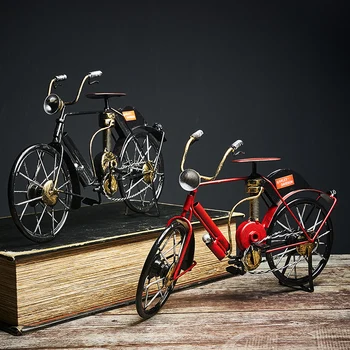 

Home decoration accessories Retro Iron Bicycle Model Bookshelf Bedroom Cafe Restaurant Desktop Modern art wrought iron ornaments