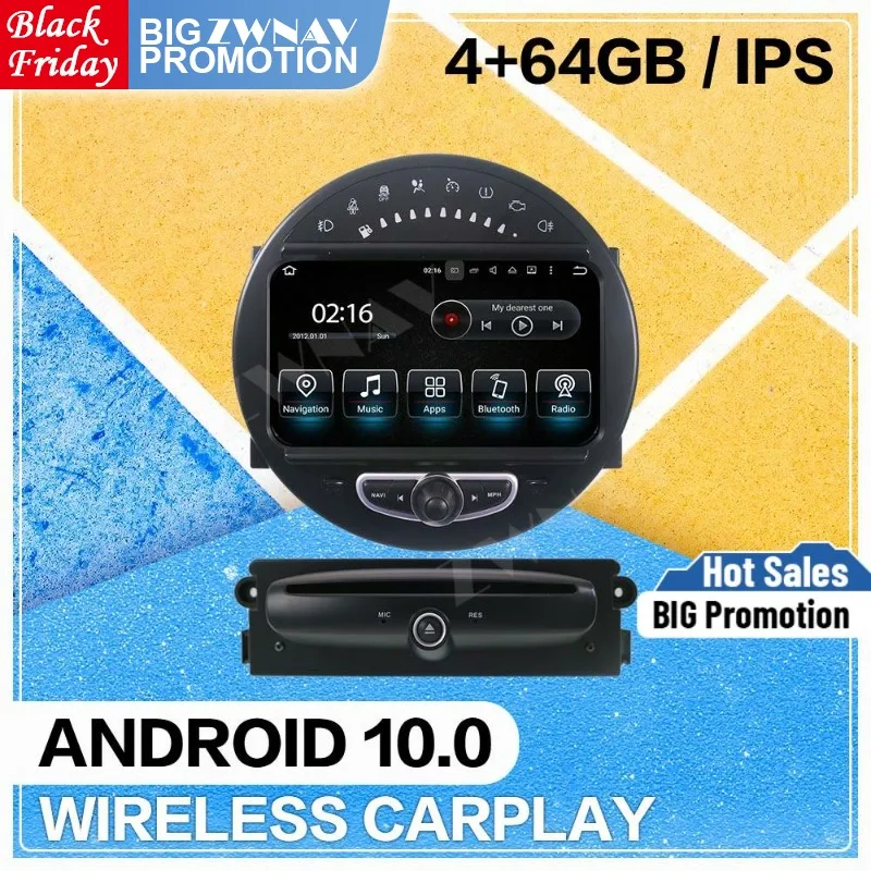 

Автомобильный мультимедийный плеер Android 10,0 экран для BMW Mini 2006 2007 2008 2009-2013 навигация gps, dvd аудио Радио dvd Авто Радио Стерео головное устройство