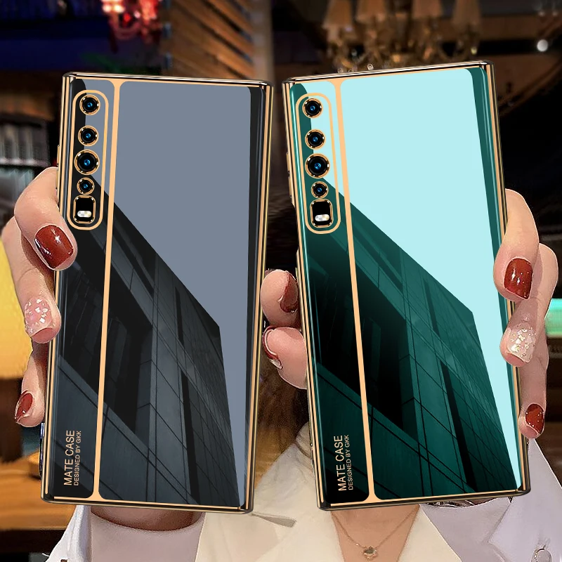 Чехол для телефона с гальваническим покрытием и оленем Huawei Mate Xs противоударный