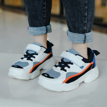 

Spring/Autumn Walking Kids Shoes Mesh Breathable Kid Boy Sneakers Anti Slip Sport Shoes Kids Comfortable Running Shoes Boy White