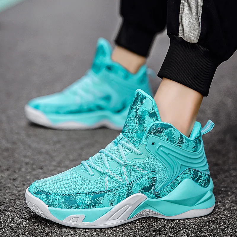 

New Brand Men Basketball Shoes Breathable Mesh Unisex Shoes Professional Basketball Ankle Boots Sneakers Men Training Gym Shoes