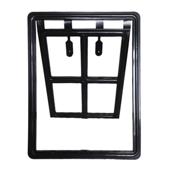 

Pet Dog Cat Gates Suspension Door Lockable Gate Way Cat Dog Pet Door Magnetic Flap Door for Screens Anti-Mosquito Pet Supplies