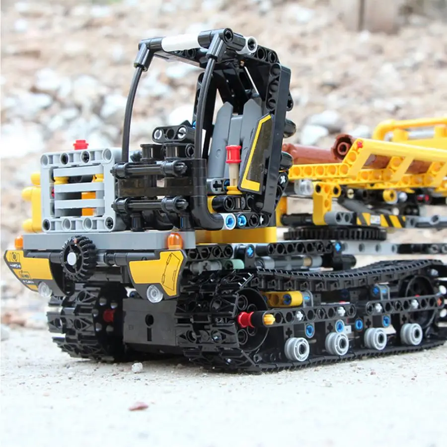 Приложение RC Technic Автомобиль DIY сборка Электрический гусеничный инженерный грузовик пульт дистанционного управления Строительная блочная Автомобильная игрушка модель игрушки