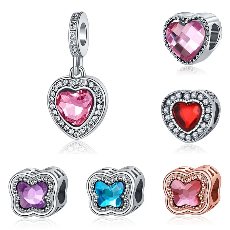 Подходит для Pulsera Pandora Charms Plata De Ley оригинальный браслет бусины изготовления