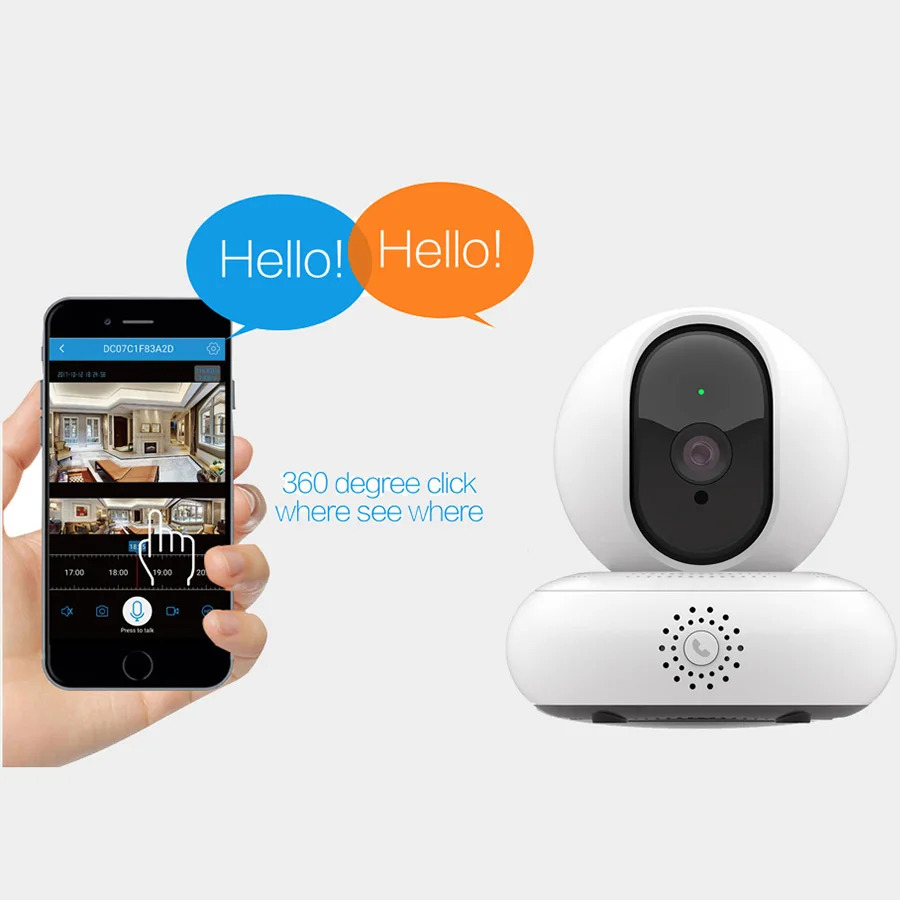IP камера HD Wi Fi беспроводная с углом обзора 360 градусов|Камеры видеонаблюдения| |