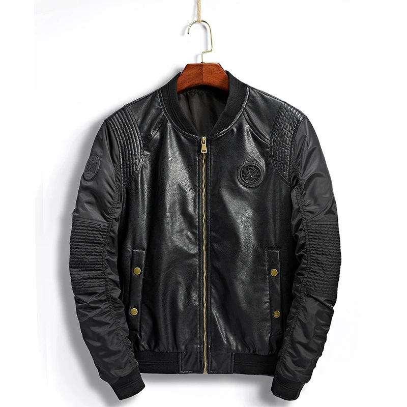 19 New Pattern Pu Bomber Jacket Men Ma 1 Flight Jacket Pilot Air Force Male Leather Jackets Army Military Motorcycle Coats Jackets Aliexpress
