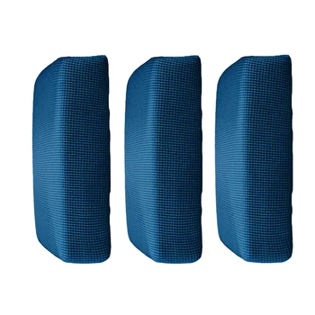 

3Pcs Blue Stretchy Sofa Futon Seat Cushion Covers Couch Slipcover Protector Replacement Solid Color