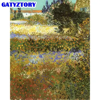 

GATYZTORY Frame DIY Painting By Numbers Famous Picture Abstract Flowers Coloring By Numbers Acrylic Paint On Canvas For Diy Gift