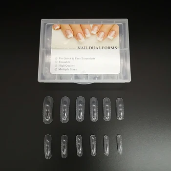 

Dual Forms Nail Tips With Scale Professional Clear Nail Forms Mold Model False Nails Tips 120pcs/set Finger Extension Big Curver