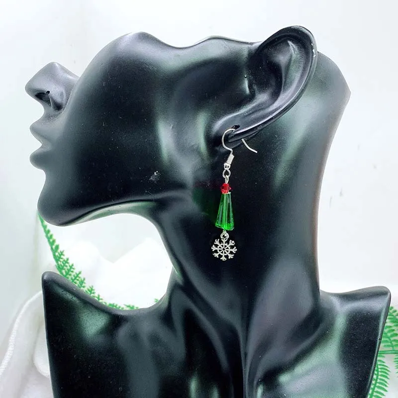 New Christmas Earrings Crystal Snowman Jewelry Christmas Tree Stud Earring For Women Creative Party Accessories Girl Gifts