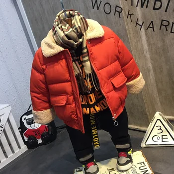 

Boy Set Winter Toddler Boys Clothing Set Children Clothing Kids Outfits Thicken coat + plush sweater+plush jeans 3pcs Boys Suit
