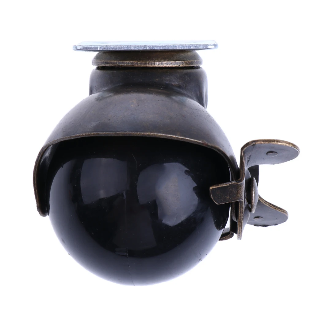 Swivel Plate PP Ball Caster Wheels for Heavy Duty 1.5 inch with Lock