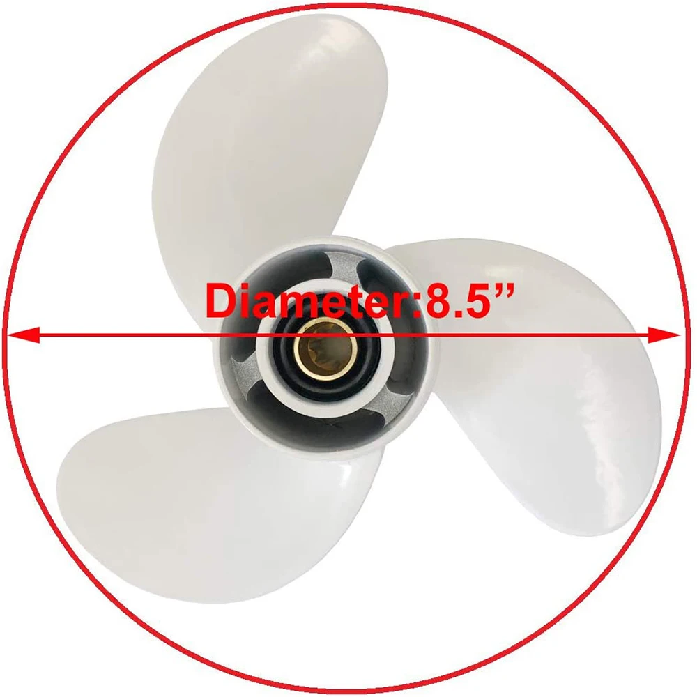 Boat Propeller 6G1-45943-00-El 8 1/2 X 7 1/2 For Yamaha Outboard Engine 6-8Hp Aluminum Alloy 3 Blades R Rotation 7 Spline Tooths marine propeller