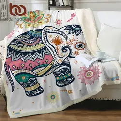 BeddingOutlet супер мягкий уютный бархат плюшевый плед Радужный Слоник Современная линия Art одеяло на искусственном меху для дивана бросить
