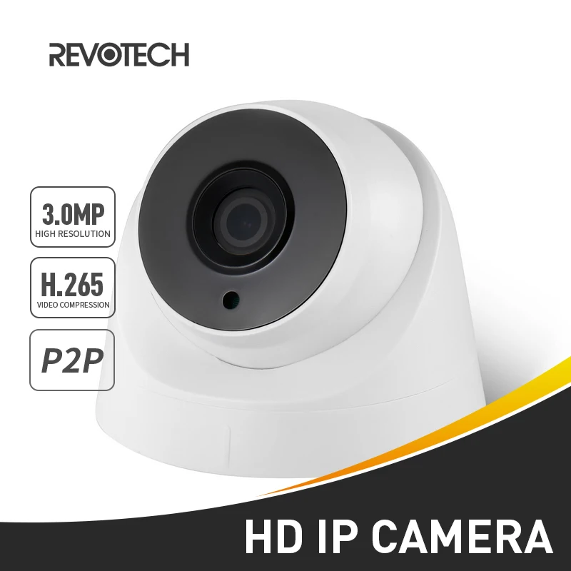 

H.265 3MP 1296P / 1080P FHD IP Camera 3 Array LED IR Night Vision Dome Security Camera Indoor ONVIF P2P CCTV Cam System