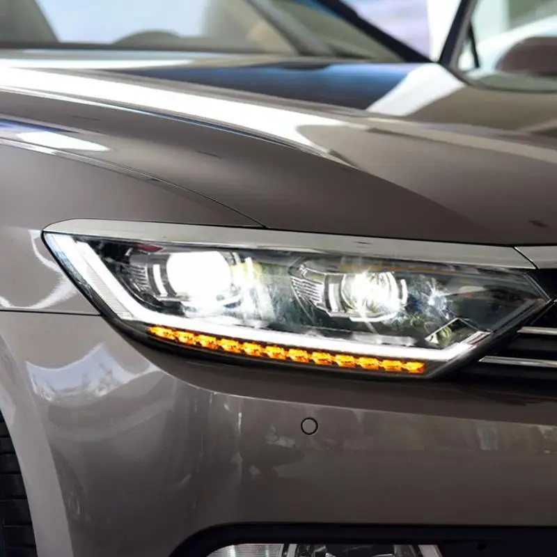 Автозапчасти Luces Led Para авто Drl аксессуары автомобильные лампы фары автомобильные фары в сборе 17 18 для Volkswagen Magotan