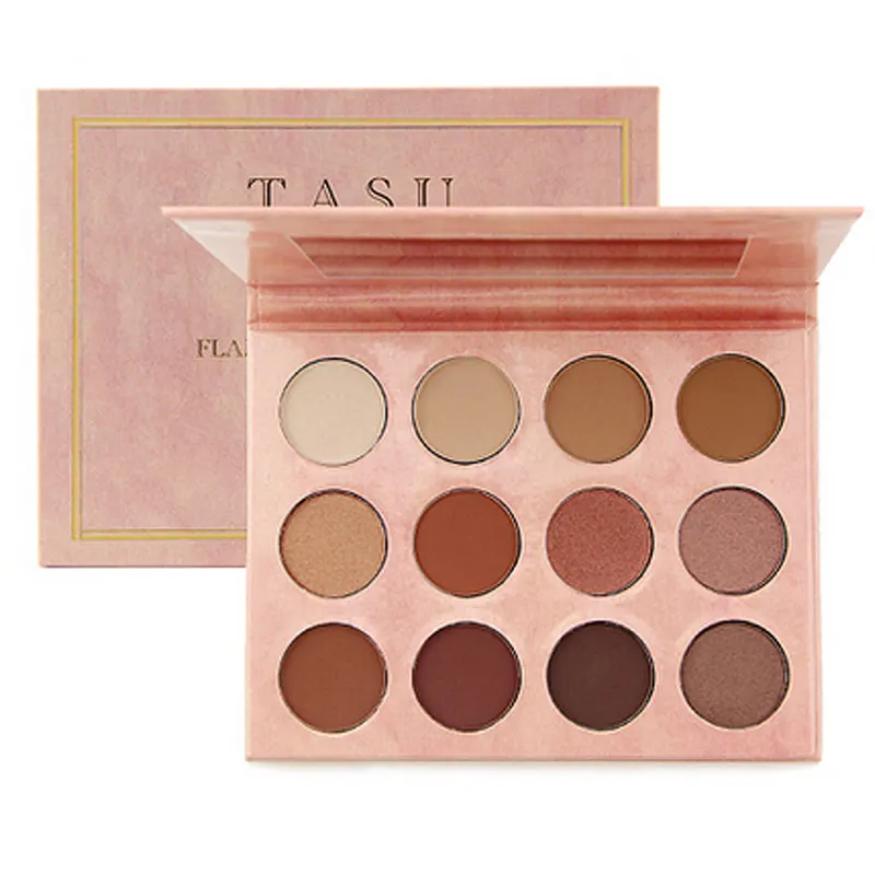 New Flame Mousse 12 Colors Eyeshadow Palette Matte Pearlescent Warm Orange Light Eye Shadow Kit Cosmetics |