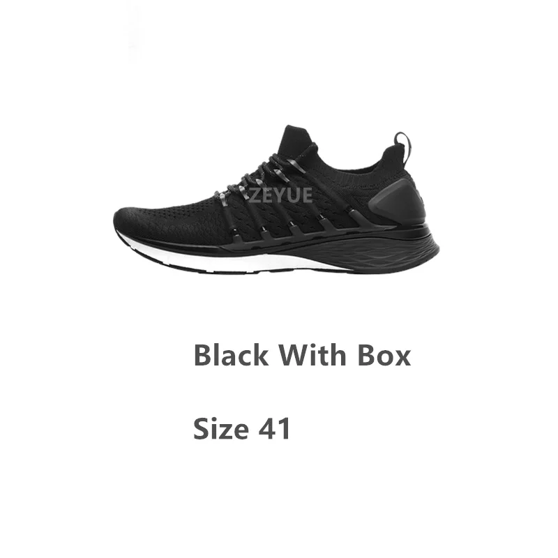 Black With Box 41 Новые Xiaomi Mijia кроссовки спортивная обувь 3 мужские кроссовки Popcorn Cloud Bomb 3D Fishbone Lock system 6 в 1 Uni-moulding - Цвет: Black With Box 41