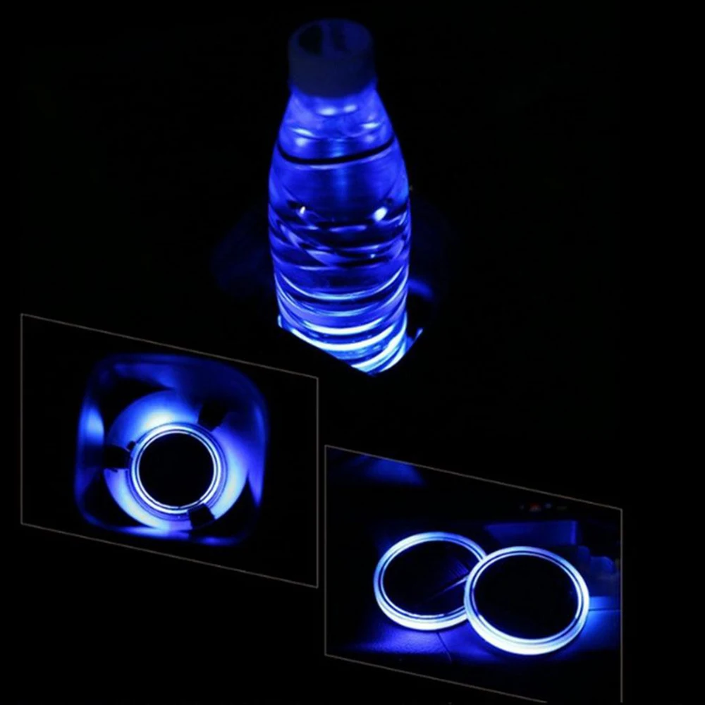 Coaster Cup Mat Luminous Cup Holder Cover Decoration 7 Colors 6.8cm Universal Cup Bottom Pad