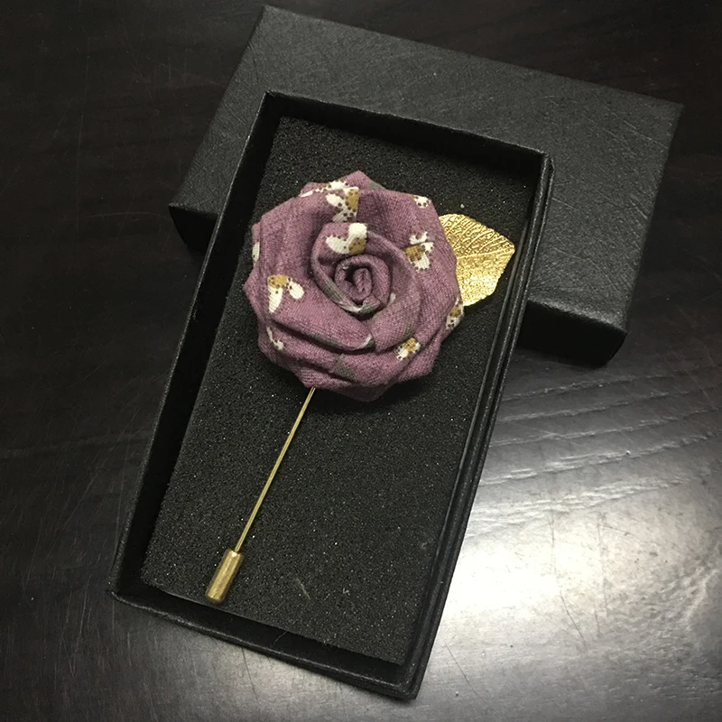 No BOX Brooches Британская Мужская и женская романтическая брошь из сплава на лацкане, брошь для жениха, свадьбы, клуба, вечерние, для костюма, цветочные броши в форме цветка розы аксессуары для корсажа - Цвет: No BOX Brooches