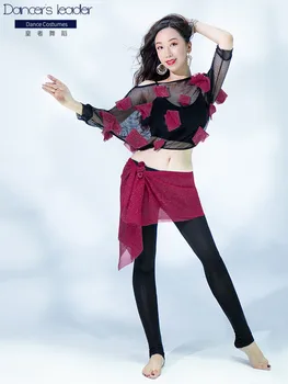

2020 new belly dance performance clothing split trousers practice suit oriental dance clothing female