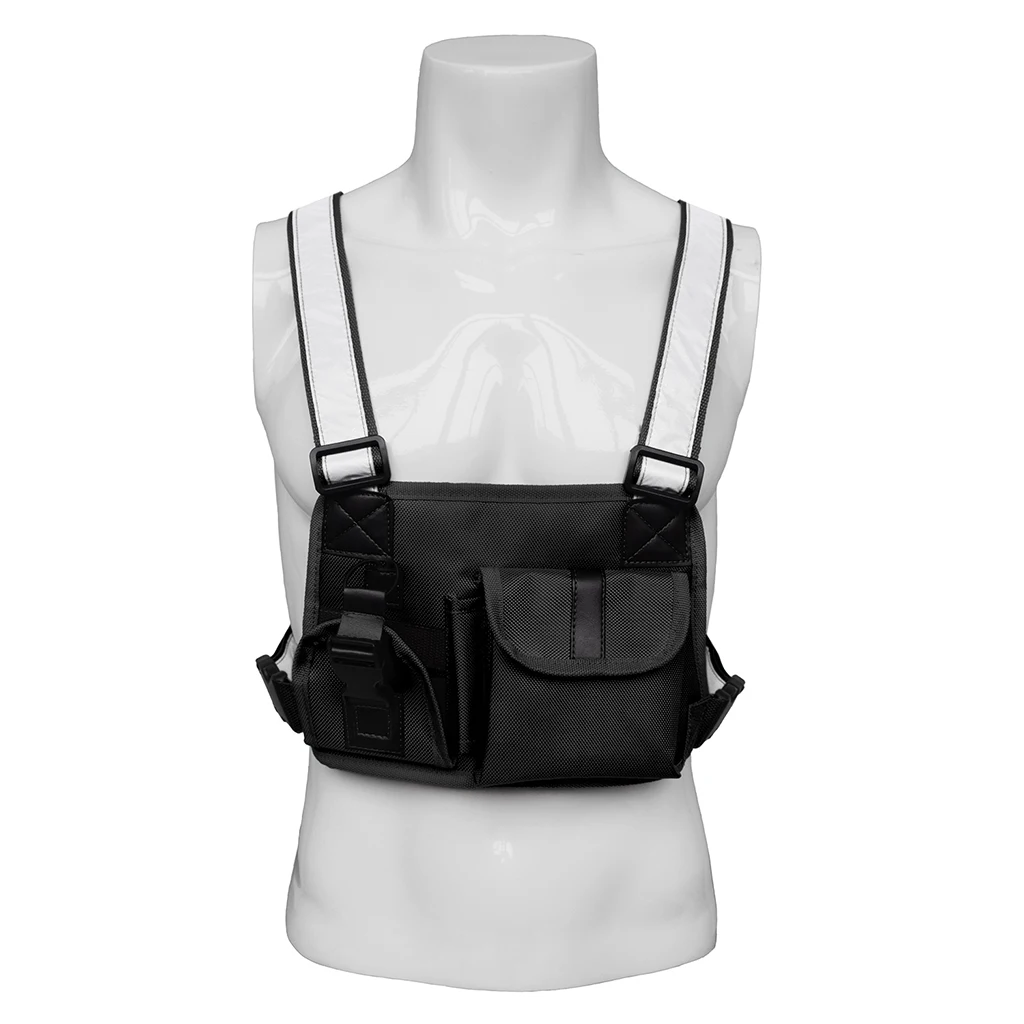 Radio Pocket Radio Chest Harness Chest Front Pack Pouch Holster Vest Rig Multifunctional Phone Holder Utility Gadget Pouch