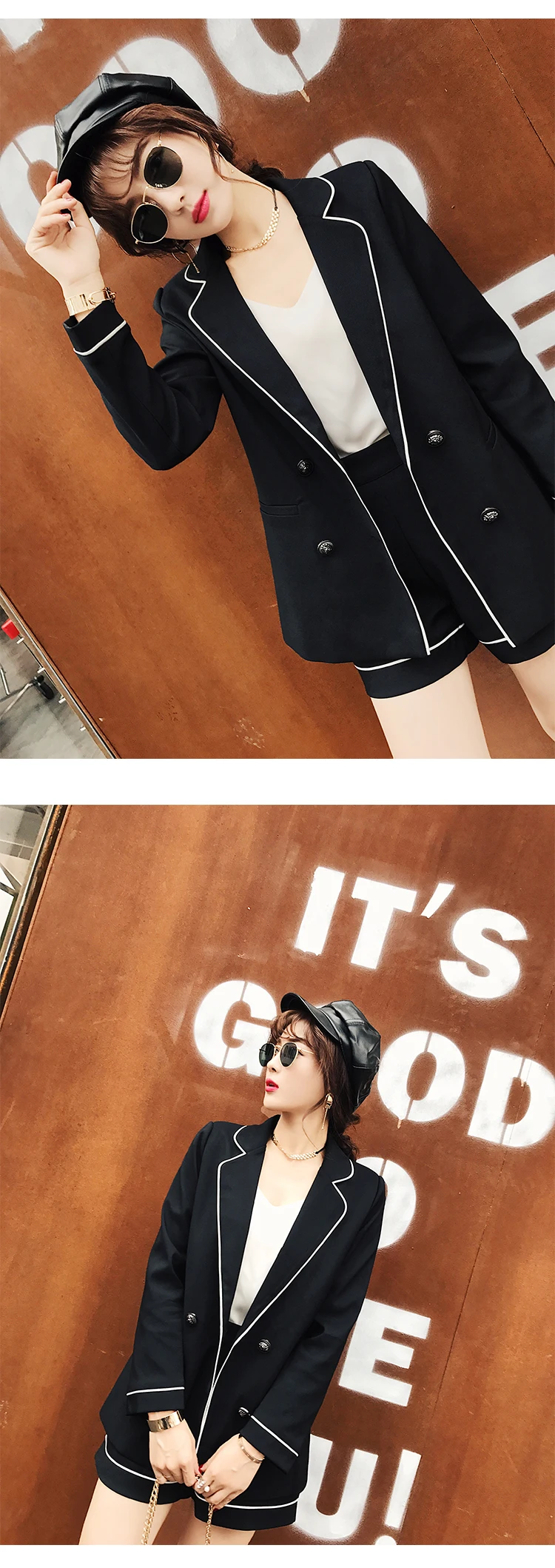Lente pak vrouwen herfst nieuwe mode europesese station klein jasje шорты herfst TX78