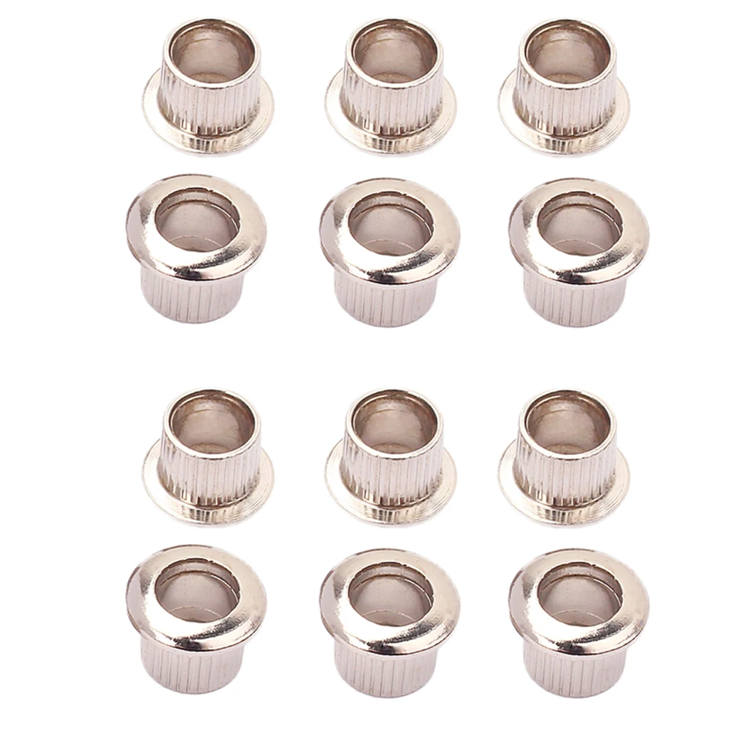 12x Nickel Metal Guitar Machine Head Tuning Peg Key Tuner Bushings Ferrules 12x Nickel Metal Guitar Machine Head Tuning Peg Key Tuner Bushings Ferrules