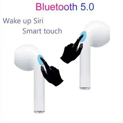 I12 наушники-вкладыши TWS с Беспроводной Bluetooth наушники сенсорный Управление наушники микрофон наушники спортивные гарнитуры с зарядным устройством и всех видов смартфонов
