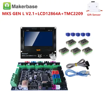 

3d printer controller card MKS GEN L V2.1 + Ramps LCD12864 display lcd 12864 + RepRap stepper drivers cheap DIY 3D printer plate
