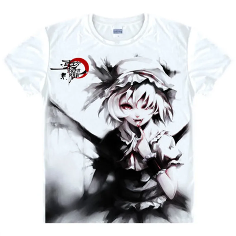 Футболка Touhou Project Kirisame Marisa Hakurei Reimu Yagokoro Eirin Ремилия Скарлет Touhou Project футболка Аниме футболки Camisetas