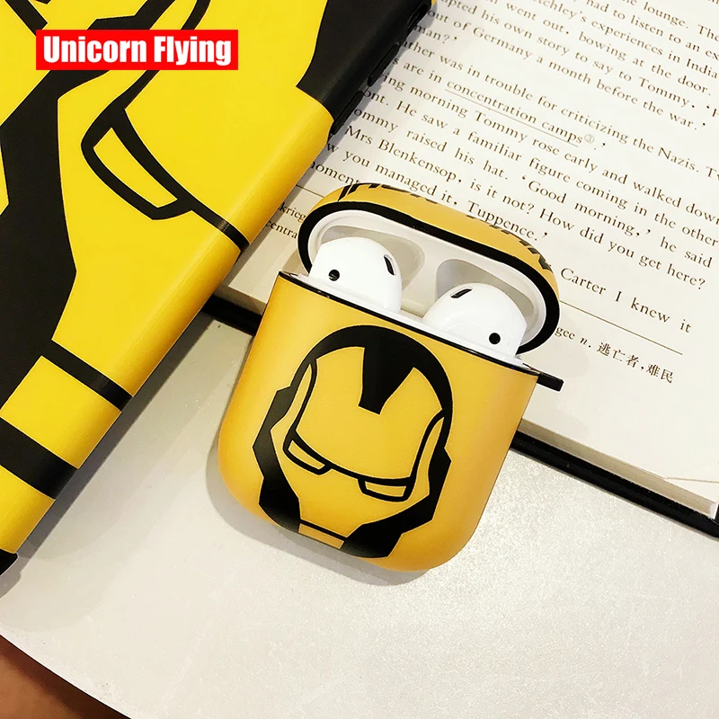 

LinXiang Marvel Superhero Avengers Iron Man Bluetooth Earphone Hard Protective Case For Apple Airpods 1 2