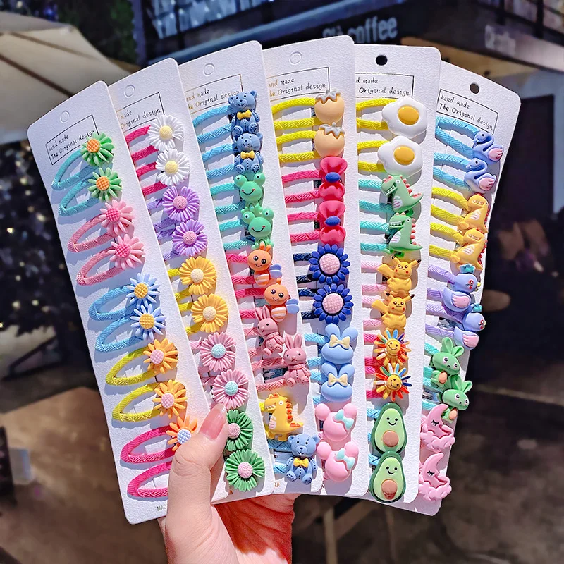 

1Set Girls Cute Cartoon Hair Clip Animal Fruit Colorfur Hairpins Children Sweet Barrettes Headband Kids Fashion Hair Accessories