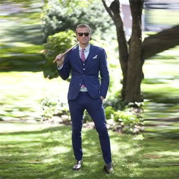 

Elegant 3Piece Men Formal Wedding Tuxedos Groom's Wedding Tuxedos Groomsmen Suit Slim Fitted Business Wear (Jacket+Pants+Vest)