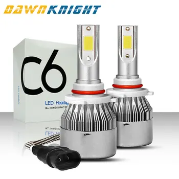 

DAWNKNIGHT 2PCS H7 Led Headlight C6 Turbo Fan 12V 6000K H4 H1 H3 H8/H9/H11 H27 880 9005/HB3 9006/HB4 9012 Car Led Lamp Wholesale
