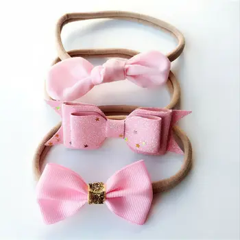 

3pcs Kids Baby Girls Elastic Headband Nylon Headwear Hairband Kids Headdress Princess Accessories Suit