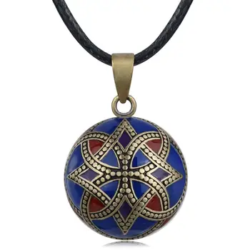 

Eudora Navy blue red color Pregnancy bola harmony Pendant Celtic Knot harmony ball Necklace for pregnant woman pregnancy new mom