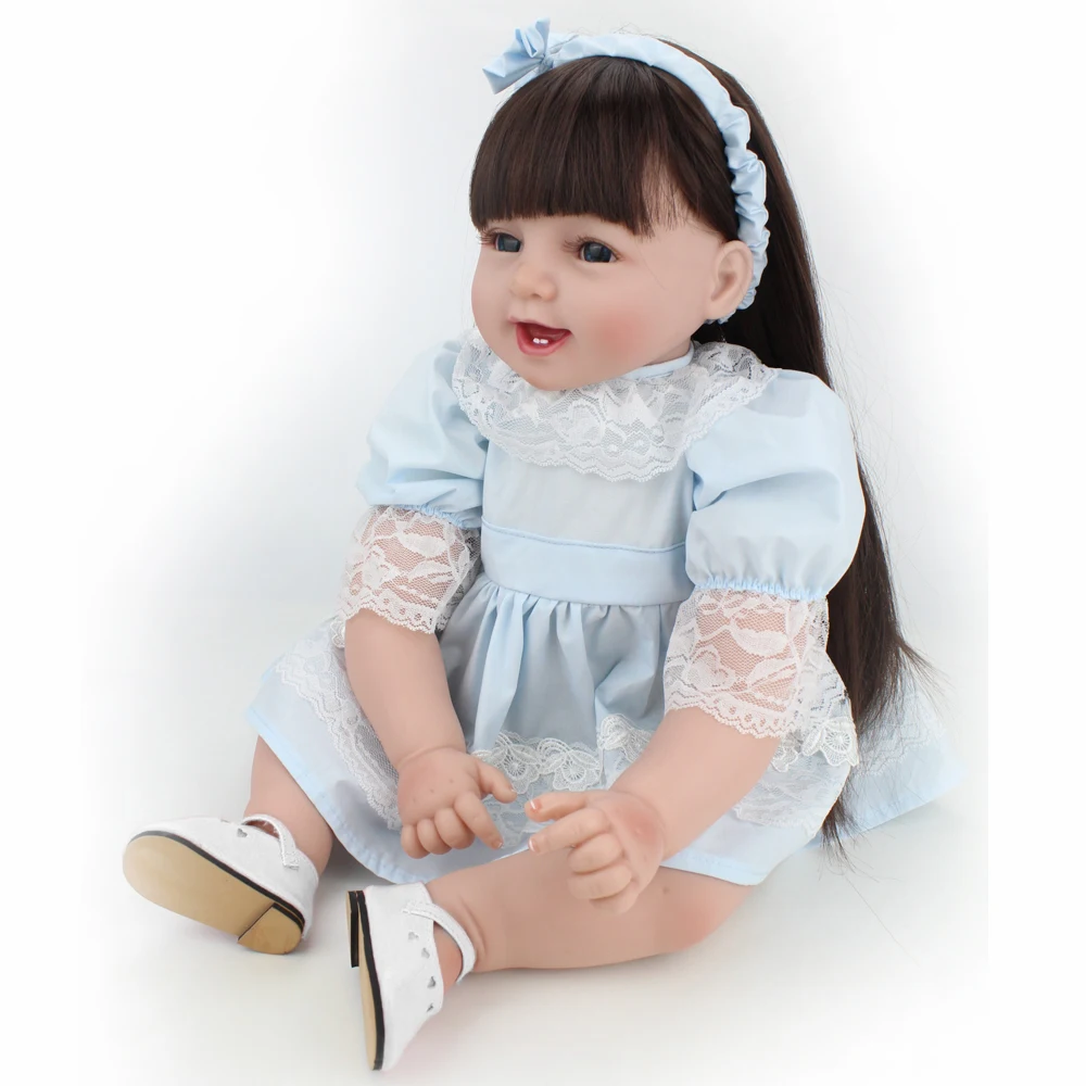 Baby Reborn Doll 55cm Baby Girl Dolls Soft Silicone Boneca Reborn Brinquedos Bonecas Children's Day Gifts Toys Bed Time Playmate