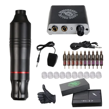 

Tattoo Permanent Makeup Pen Kit Rotary Machines Set Mini Power Tattoo Cartridge Needles Supply