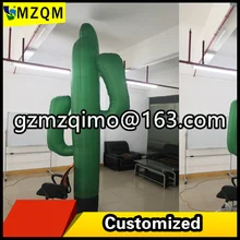 MZQM 11,5 футов H зеленое растение Надувное кактус дерево, надувной светодиодный кактус копия с светодиодный свет для украшения
