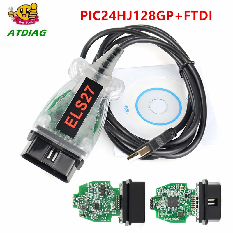 최신 V2.3.8 ELS27 FORScan Green PCB PIC24HJ128GP FTDI Mircochip Multi ...