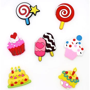 

Kids 7pcs Cartoon Handmade Dessert Cake Ice Cream Shape DIY Shoes Phone Case Crafts Making Charm Decorations Accessories Kit Toy