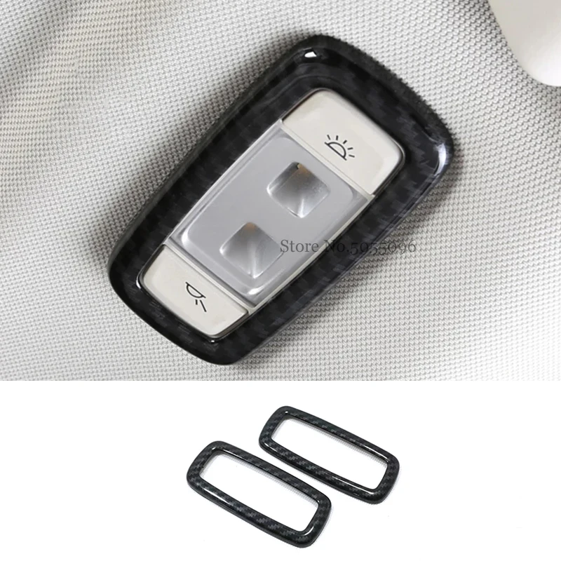 

For BMW X3 G01 2018 2019 Car Rear reading Lampshade Decoration Cover Trim Car Styling ABS Carbon fiber accessories 2pcs